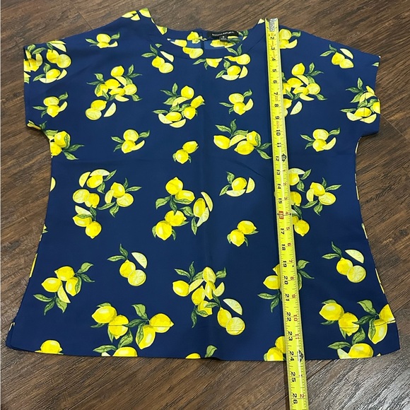 Banana Republic Women's Navy & Lemon Short Sleeve Top Size S - Picture 8 of 8